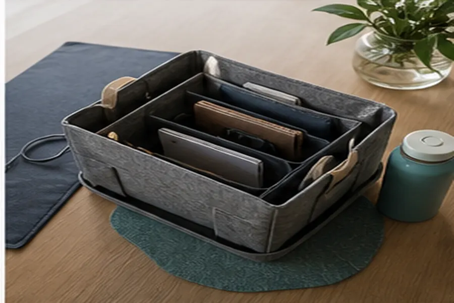 Contextual view illustrating bedroom office setup