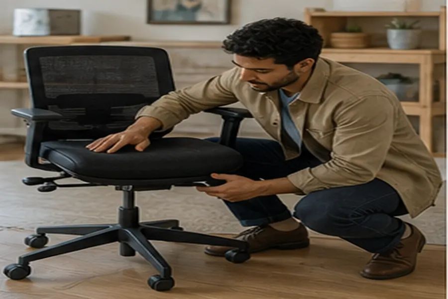 Supporting workspace example for office chair vs dining chair
