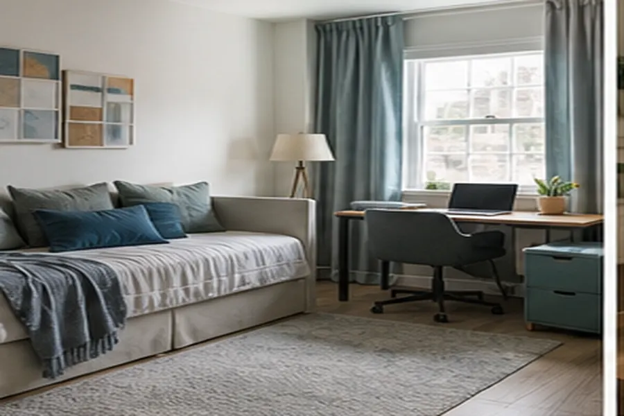 Supporting workspace example for portable work from home setup