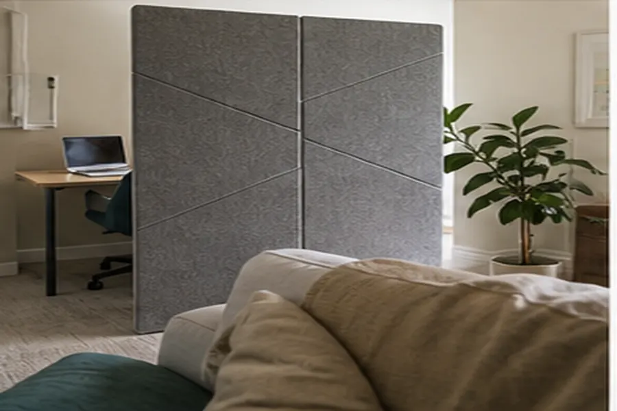 Contextual view illustrating shared home office setup