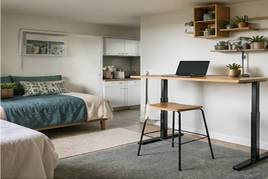 Supporting workspace example for small home office ideas